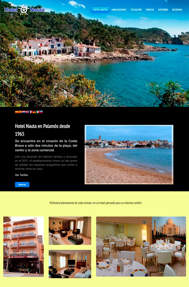disseny web hotel nauta palamos
