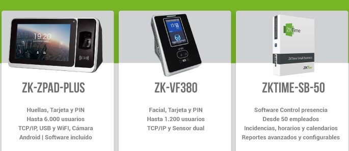 control de presencia zk zpad plus vf280 stp