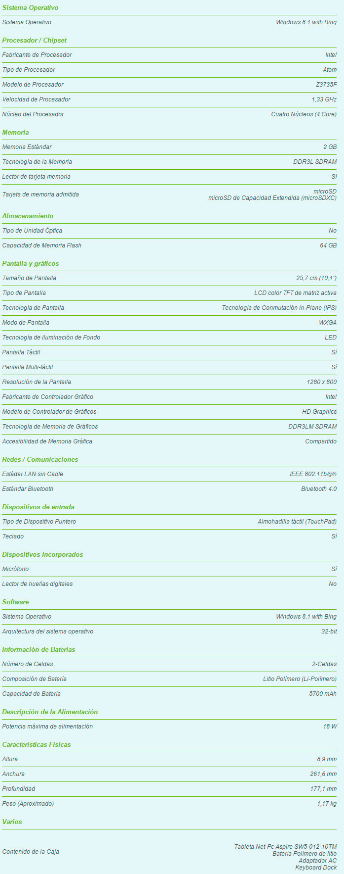 caracteristicas-acer-aspire-hybrid-z3735