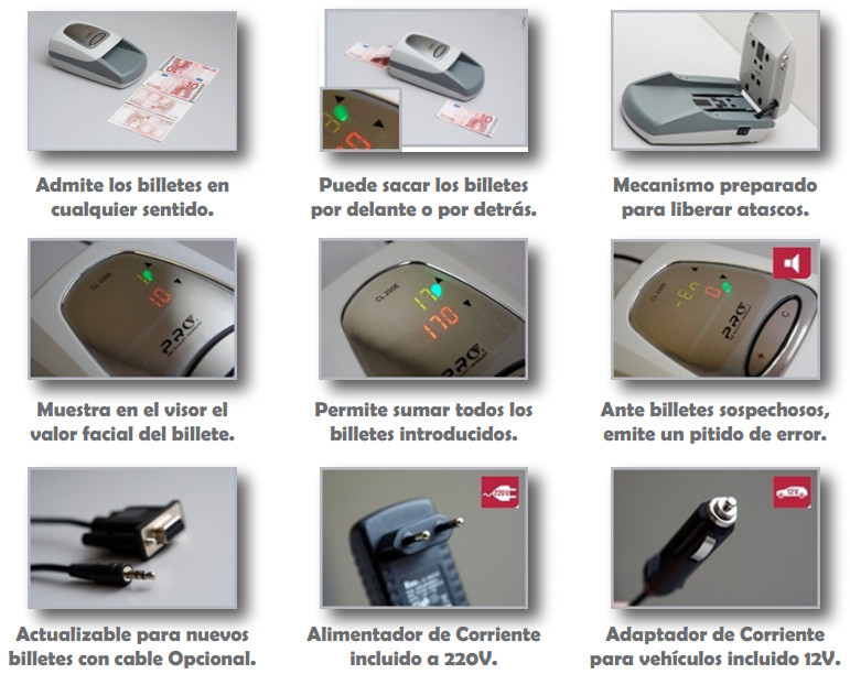 detectores de billetres falsos cl200