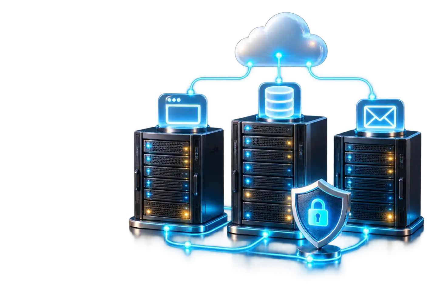 Infraestructura separada per a web, base de dades i correu