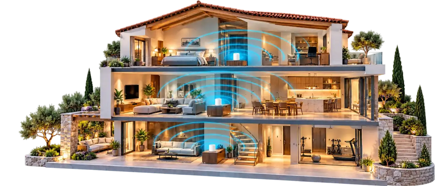Casa de tres plantes amb cobertura Wi-Fi a totes les habitacions