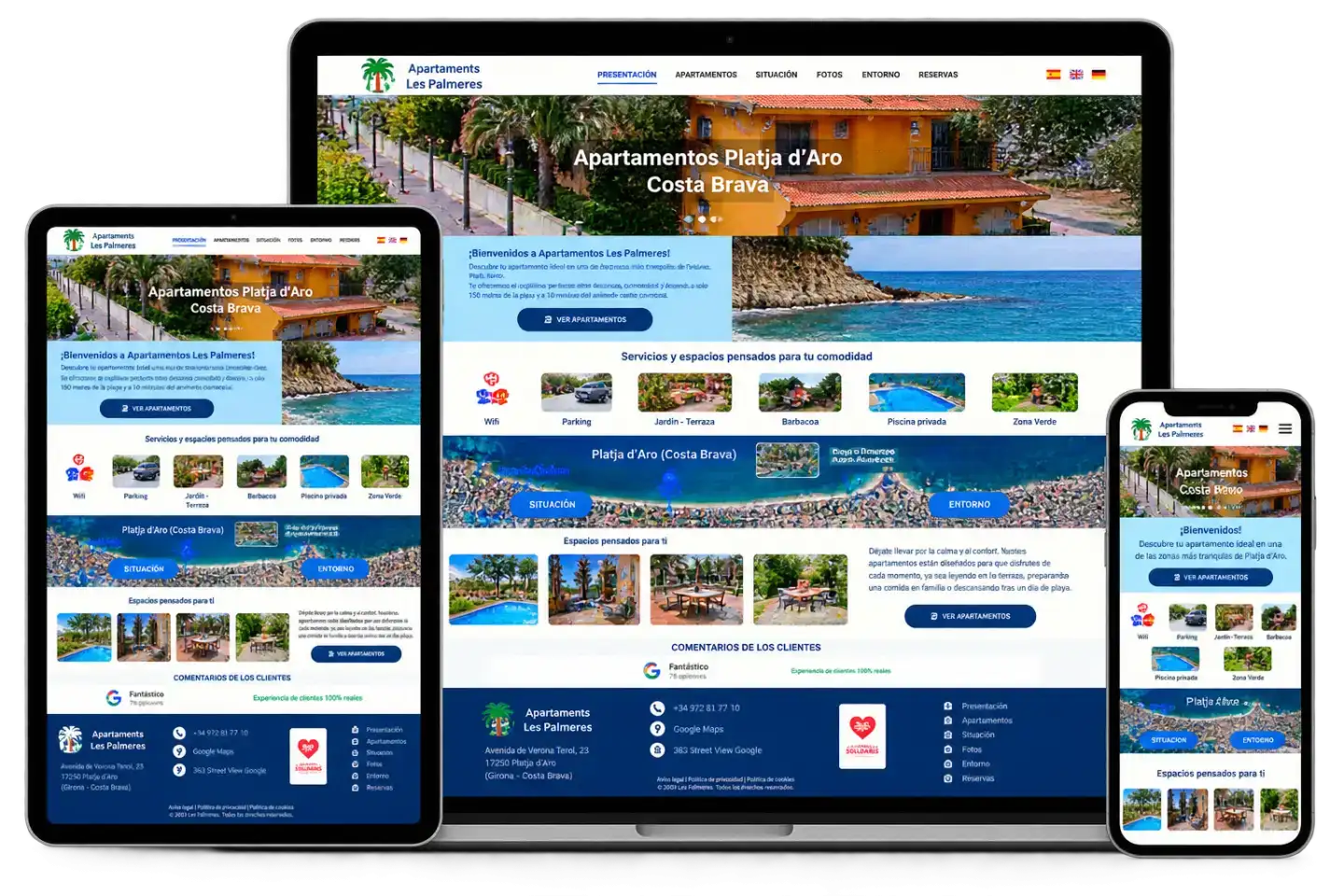 Web Apartaments Les Palmeres | Serveis Telemàtics