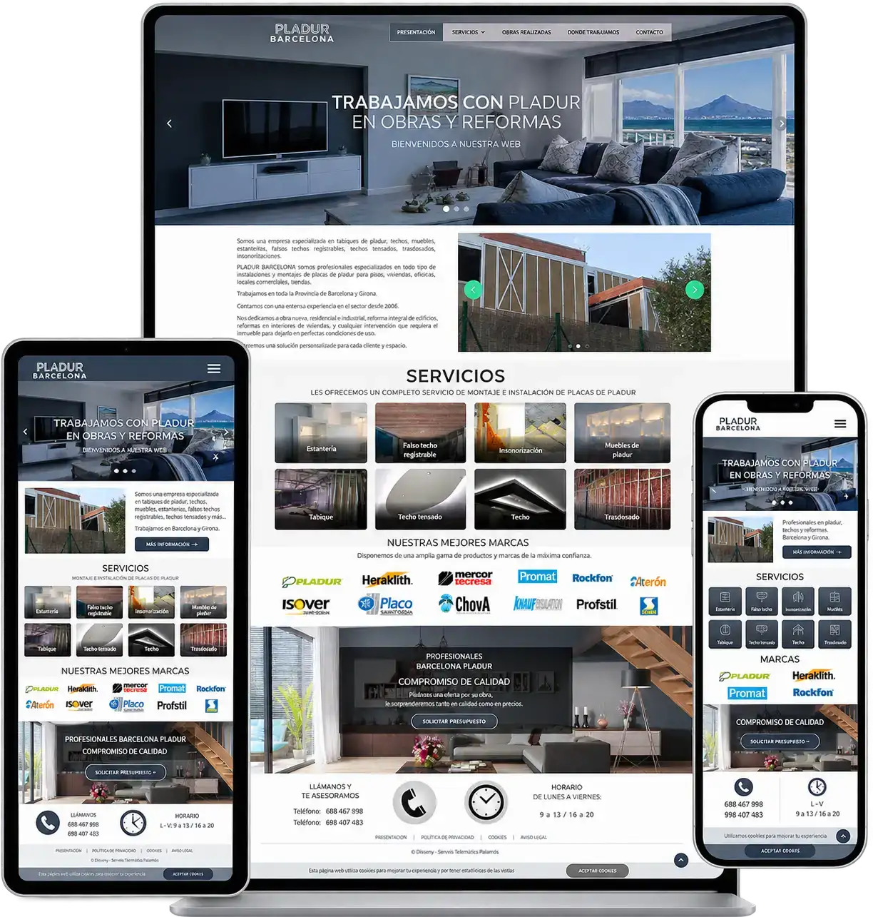 Disseny web Barcelona Pladur | Serveis Telemàtics