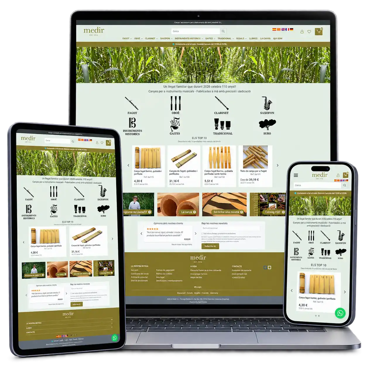 Botiga online Medir | Serveis Telemàtics