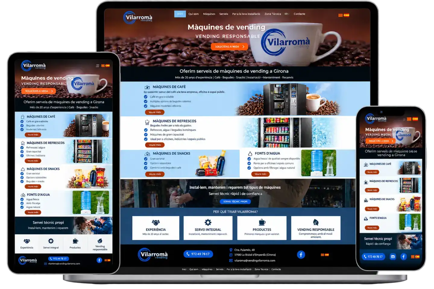 Disseny web Vending Vilarroma | Serveis Telemàtics