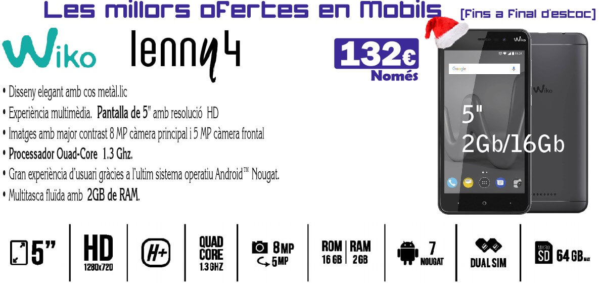 wiko,lenny4,ofertes,mobils