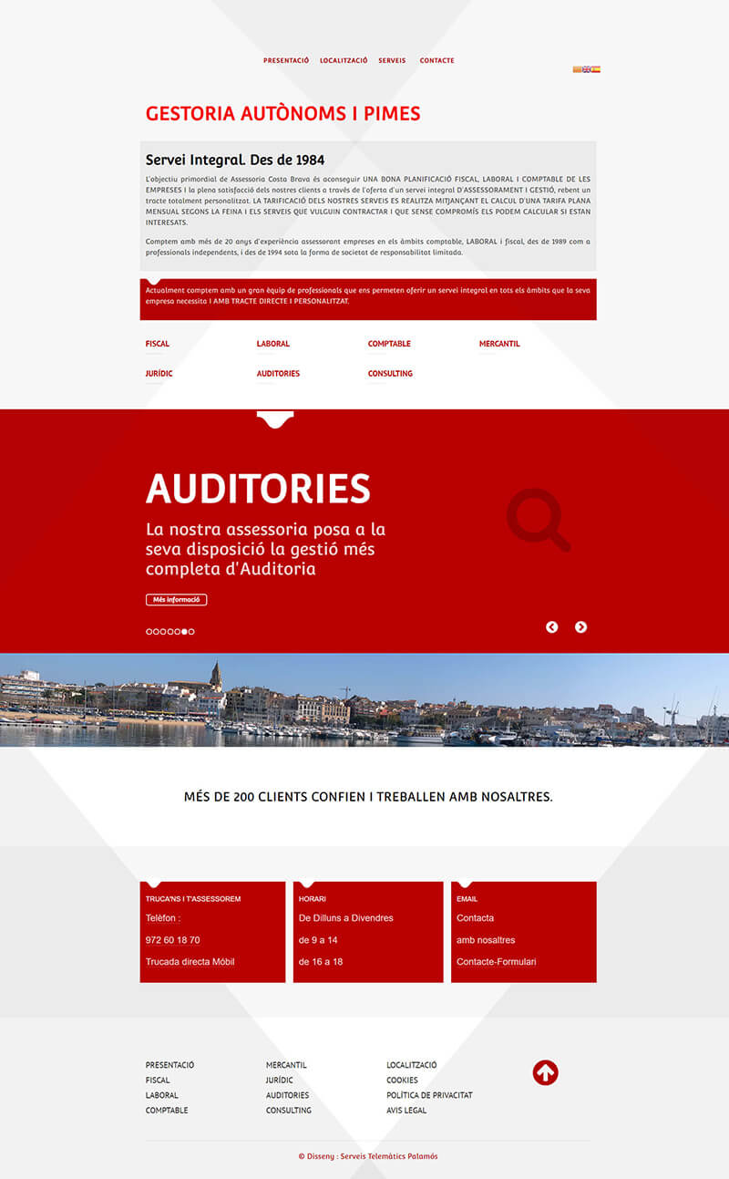 disseny web palamos assessoria cb stp