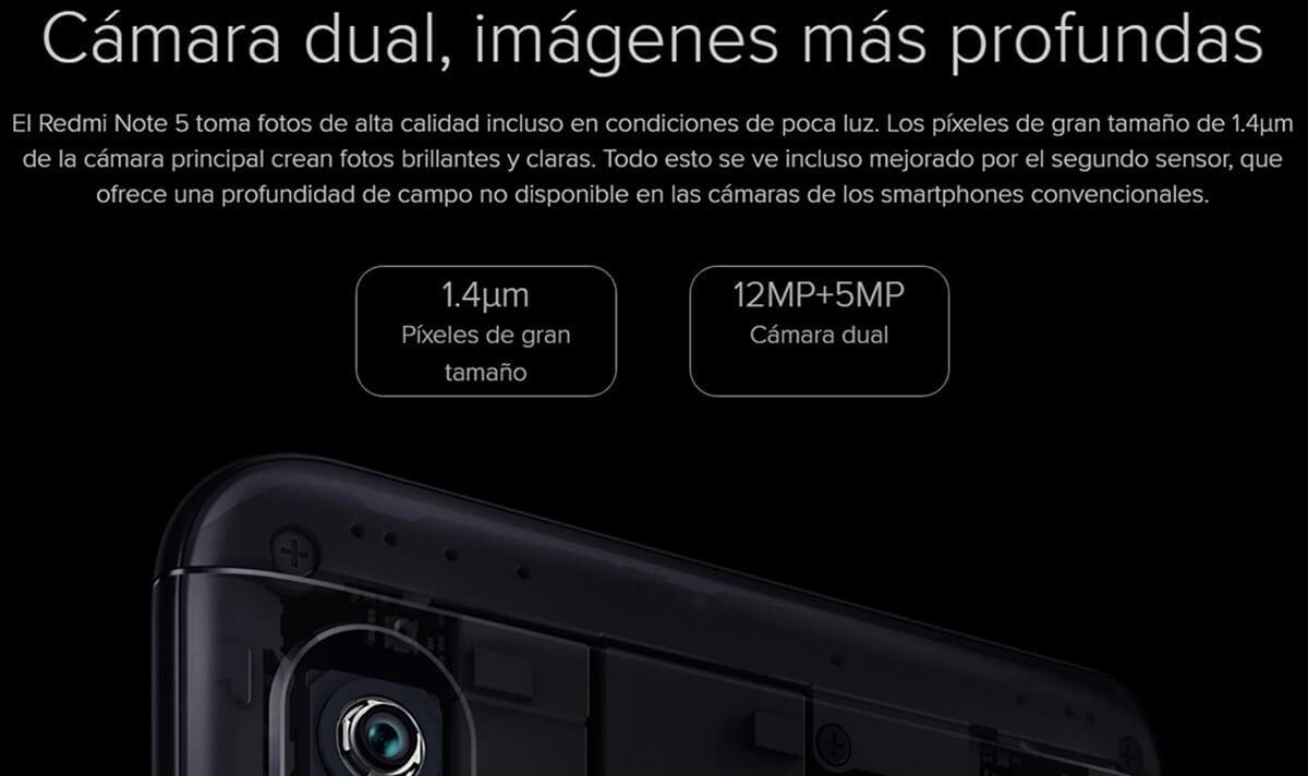 movil xiaomi redmi note 5 camara dual stp